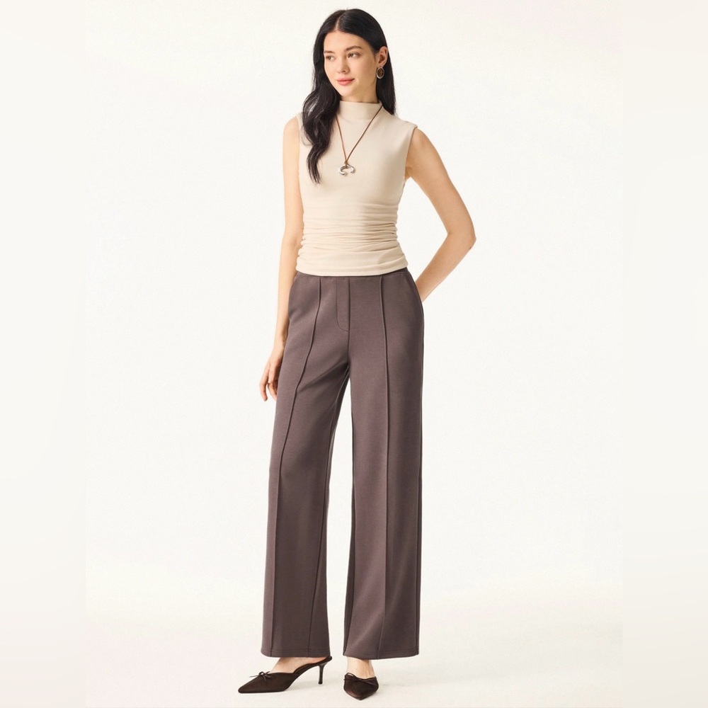 OGL Wrinkle-Resistant Mid Rise Straight Leg Pants with Pockets - size Lg - NWT